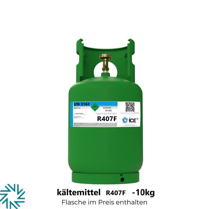 R407F Klimagas Kältemittel Füllgewicht 10 Kg Aufladbarem Zylinder 1/4 Anschluss