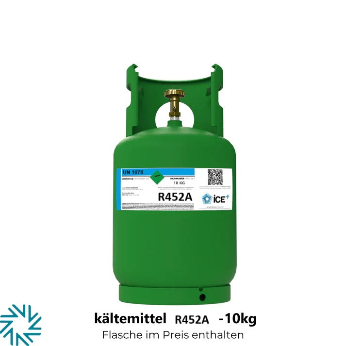 R452A Klimagas Kältemittel – 10 kg, aufladbarer Zylinder, 1/4 Anschluss