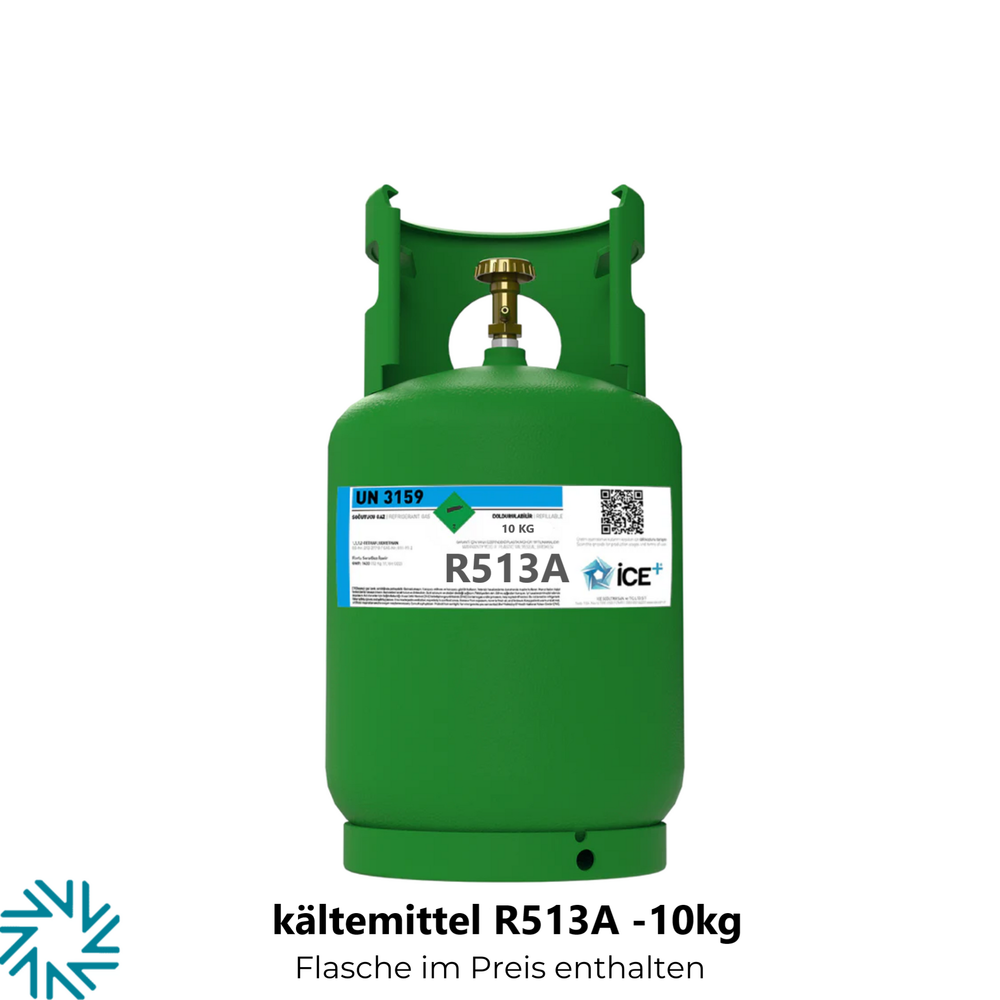 R513A Klimagas Kältemittel Füllgewicht 10 Kg Aufladbarem Zylinder 1/4 Anschluss